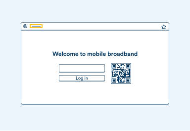 Huawei B535 Advanced Settings - accessing your modem - Step 4 illustration of a login page in a web browser