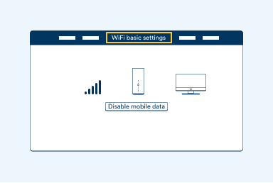 Huawei B535 Advanced Settings - name and password - step 1 Illustration of a webpage