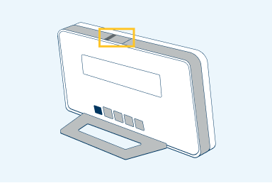 Huawei B535 Advanced Settings - WPS connect - step 1 illustration of a modem