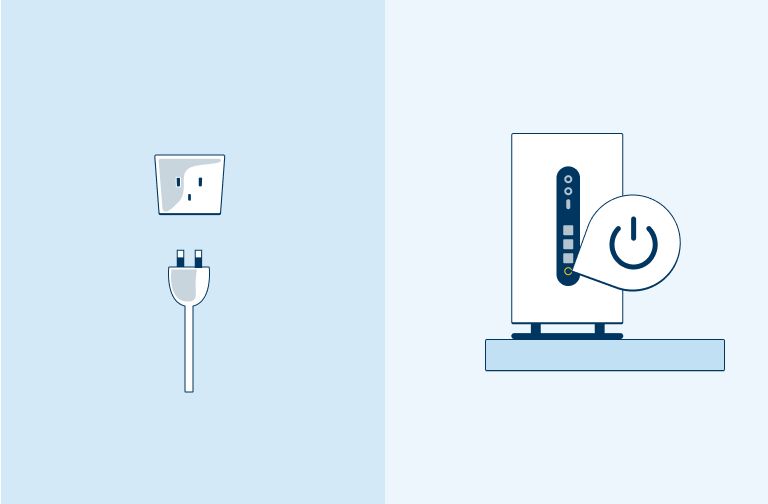 Nokia FastMile 5G Modem - Getting Started 2 Illustration of plugging in a modem
