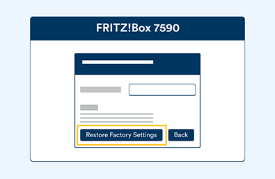 Fritzbox 7590 Modem Advanced Settings - Factory Reset Modem - Step 6 Fritzbox 7590 Modem Advanced Settings - Factory Reset Modem - Step 6