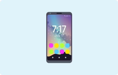 H&S - Emoji Mobile Emoji of a mobile phone on a light blue background