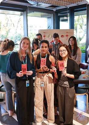 Photo of 2degrees staff celebrating the Chinese New Year