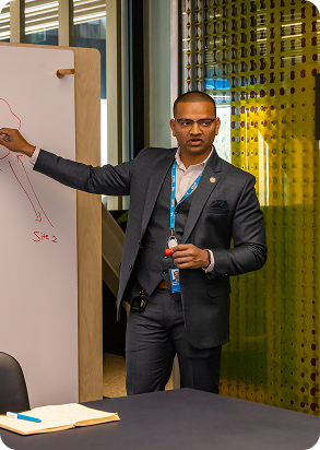 Photo of a 2degrees staff member presenting